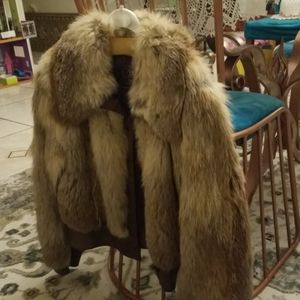 Real leather,  fake fur Jacket